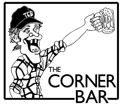 The Corner Bar beer guy illustration
